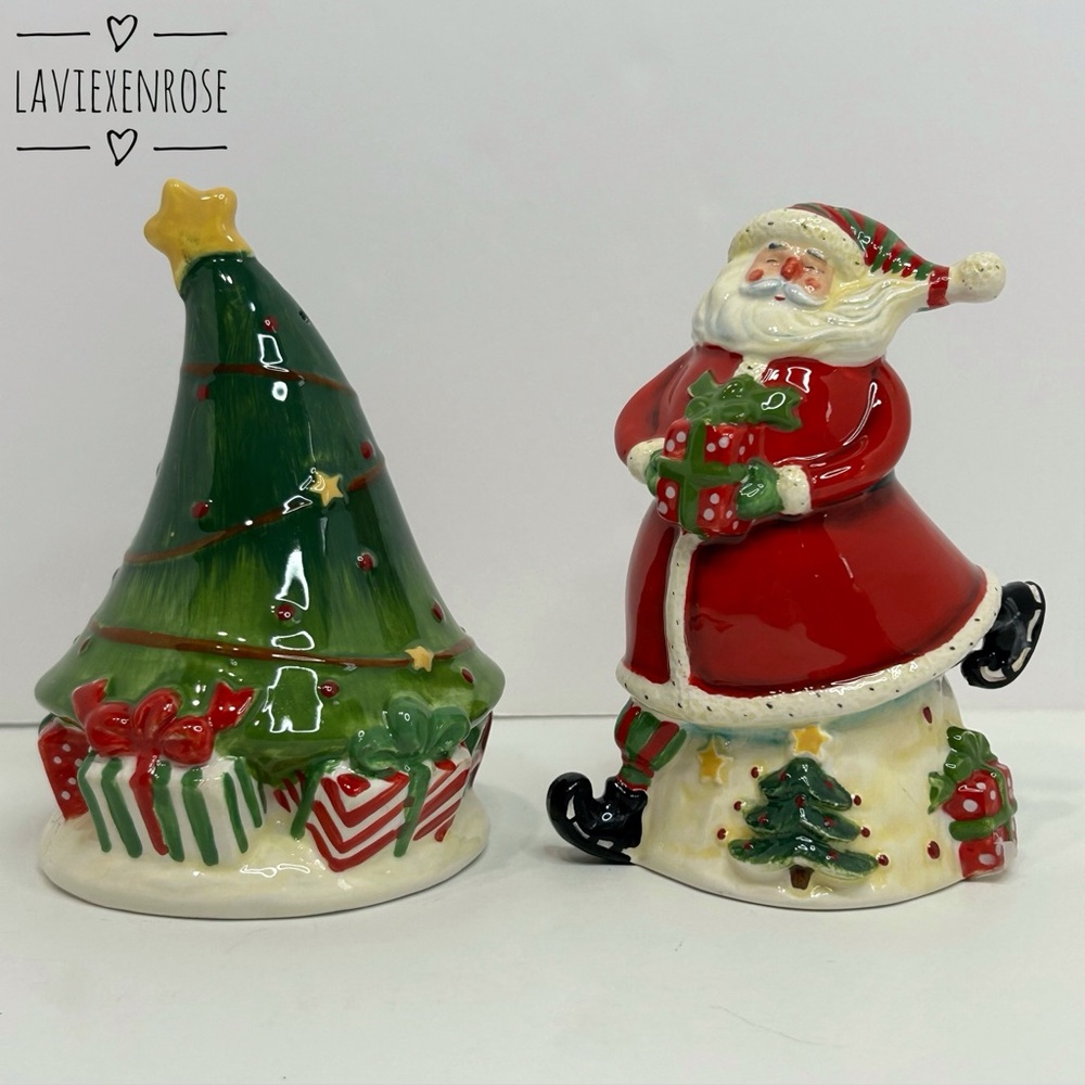 Vintage Christmas Salt and Pepper Shakers